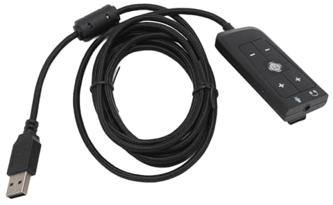 Adaptador de Audio USB a 3,5mm Jack, Tarjeta de Sonido USB de 7,1 Canales, Convertidor USB a Aux con Control Volumen, para Auriculares Cloud II para Juegos, PC, PS 5/4,