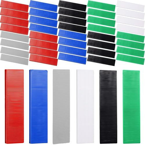 Caiyloxn Lot de 120 plaques de vitrage en plastique - 1 à 6 mm - Pour compensation - Cales en plastique