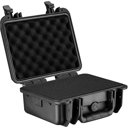 Wiltec Skyddsväska 30,5 x 26,9 x 14,7 cm, vattentät universell väska med skuminredning för transport av utrustning
