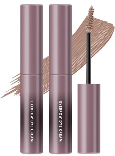 Sourcils Couleur Gel 2pcs, Marron Eyebrow Gel Imperméable Longue Durée, Sourcils Crayon Coloré Extension du Volume Mascara, Sourcils Maquillage Des Yeux pour Femme Noël Gift- 05#Marron Clair