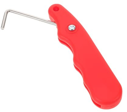 VICASKY Tire-Lacets Rouge Pliable pour Patins à Glace Crochet en Acier Inoxydable, Ajustement Rapide des Lacets, Accessoire pour Matchs et Patinage
