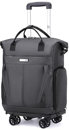 FANDARE 35 L Wheeled Business Backpack Men Rolling Convertible Laptop 4 Wheel Women Shopping Cart Grocery Trolley Bag Shopper Travel Duffle Bag Office Holdall Suitcase Daypacks Grey