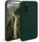 Moozy Minimalist Series Silikon Hülle für Samsung S20 5G und 4G, Dunkelgrün - Mattes Finish, Dünne, Weiche TPU-Handyhülle Schutzhülle