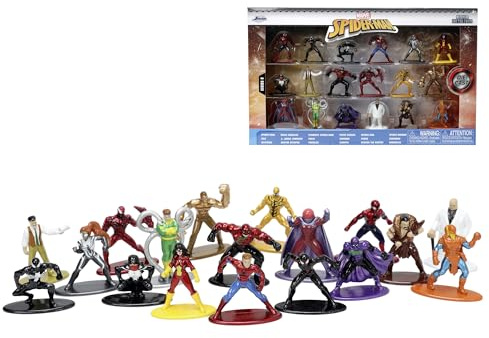 Jada 253225028 Welle 8 Spider-Man Marvel Multi Pack Nano Figures, Wave 8, Mehrfarbig