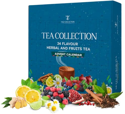 Tea Advent Calendar 2025 for Men & Women | 2x 24 Day Flavoured Tea Selection | Herbal, Fruit & Spiced Teas | Unique Christmas Tea Gift Set