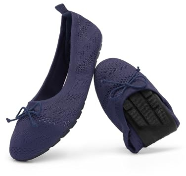DREAM PAIRS Bailrinas Mujer Zapatos Planos Comoda Tejido Transpirables Plegables