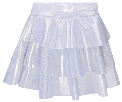 Kelandoom Jupe Tulle Enfant,Jupe Tutu pour Fille avec Étoiles Lumineuses À LED, Jupe Blanche Fille Costume De Danse De Ballet pour Fête De Noël Costume De Carnaval Enfant Robe Fille Anniversaire
