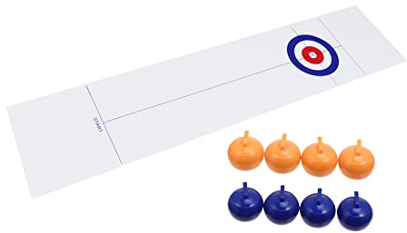 LIOOBO Familienspiel Curling Spielset Tischspielzeug Für Kinder Und Erwachsene Kompaktes Curling Spiel Sicheres Material Reisespiel Für Familie Und Freizeit