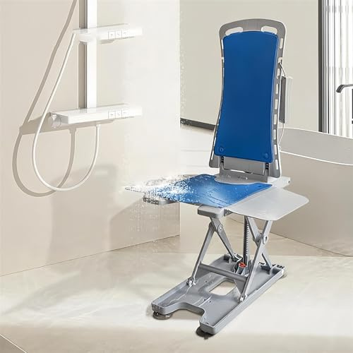 Sedia Elettrica Con Supporto Alzarsi Poltrona reclinabile per vasca da bagno Bathlift per anziani, a X rinforzato e ventose, capacità di carico di 300 libbre, ausilio per la mobilità a pavim