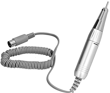 Penna per trapano elettrico per unghie, 25000-30000 giri/min 18w Maniglia per trapano per unghie Manipolo Lima per rimozione polvere acrilica per manicure Pedicure Lucidatore (Argento)
