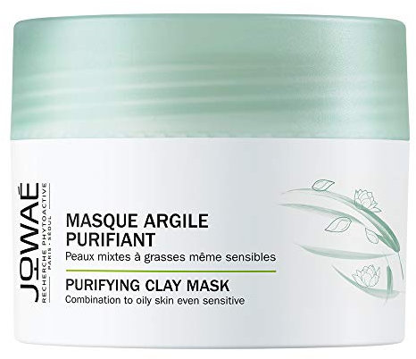 JOWAÉ Maschera Viso all'Argilla Purificante con Loto Sacro, Pelle da Mista a Grassa, anche Sensibile, Formato da 50 ml
