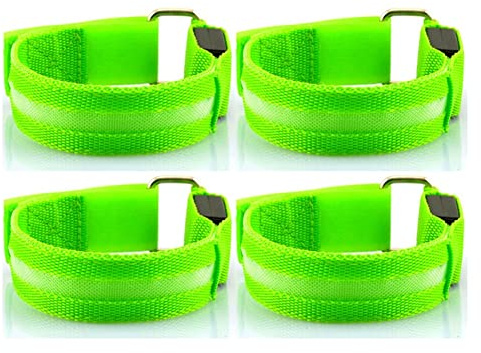 LED Horse Leg Straps Set of 4 Horse Bell Boots, Hoof Boot Protection Gear Equine Belts Nylon Pet Glow Collars Adjustable Dog Collars for Outdoor Sports Equestrian Night Horse Riding Equipment