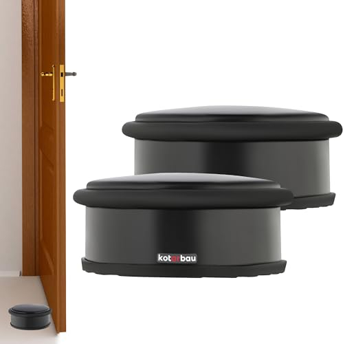 KOTARBAU® 2er Set Türstopper für Türen Freisehend Türpuffer niedrig Schwarz