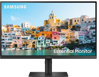 Samsung LS27A400UJUX de 27 - Monitor de 27FullHD (1920x1080, 16:9, IPS, USB tipo-C con carga de 65W, Panel IPS, AMD FreeSync, 75 Hz, Eco Saving, Diseño Ergonómico), Negro