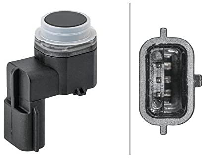 HELLA 6Px 358 141-751 Capteur, Aide Au Stationnement - 3Pôle - Inséré - Revernissable - Avec Bague De Fixation