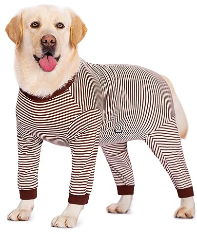 Axcimond Hundebody mit beinen für große und mittelgroße Hunde Op Body Hund Kastration Hündin Rüde Hundebody Nach Op mit Reißverschluss Hunde Einteiler Ganzkörper Leckschutz Hund Halskrause Alternative