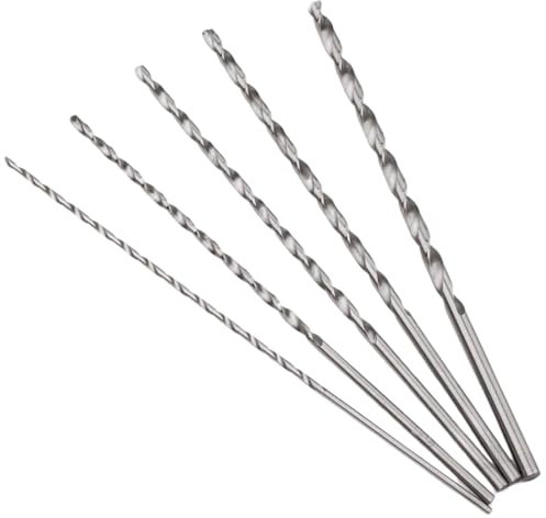 5 PCS Extra Long Twist Drill Bits, 150mm High-Speed Steel, 2-5MM Sizes, for Wood & Metal Drilling