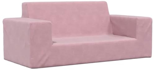 vidaXL Canapé pour Enfants à 2 Places Rose Peluche Douce, Mini canapé, Mini canapé pour Enfants, siège pour Enfants, Fauteuil pour Enfants