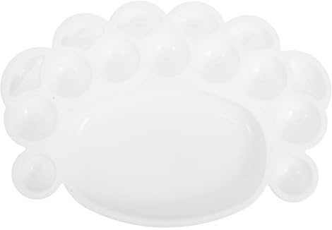 Uonlytech Palette De Peinture Artistique pour Enfants Design Pied Mignon Plateau Multifonction pour Mélanger Aquarelle Gouache Et Acrylique Bricolage Créatif 8.07X5.51X0.39 Pouces