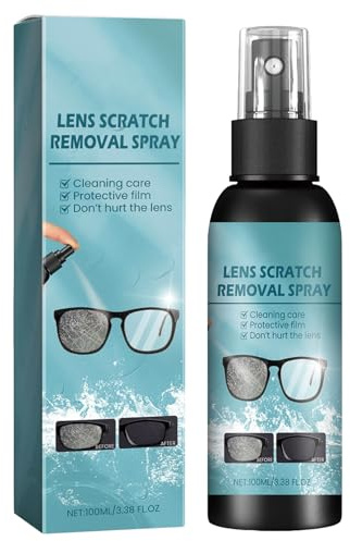 Spray para limpiar lentes de gafas,Spray de reparación de lentes líquidas,líquido de reparación de pantalla, limpieza sin huellas de todas las lentes de sol, 100 ml