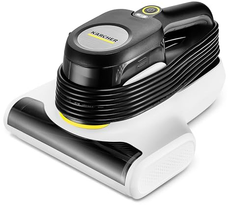 Kärcher VCH 4 UV Clean Aspiradora de colchones, Limpieza Profunda higiénica con luz UV-C, Rodillo batidor y función de succión, Potencia: 500 vatios, Peso: 2,1 kg, Elimina ácaros y bacterias