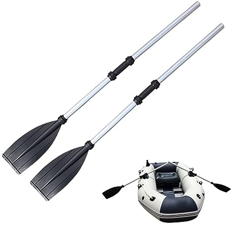 Gcroet kajakpaddel 2 st 126 cm aluminiumlegering avtagbar justerbar bärbar kanotpaddel tjock lätt kajakpaddlar 2-pack för uppblåsbar båt åra.