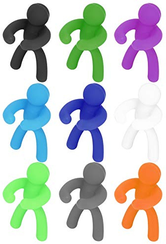 Marcador de Vidrio para Beber, Etiquetas Creativas de Identificación de Copas de Vino para Fiestas Festivas, 12 Etiquetas de Vidrio de Silicona Coloridas (12PCS)