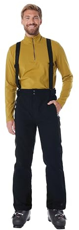 Killtec Mens Pantaloni Funzionali con Spalline Rimovibili, Protezione Bordi e paraneve - Enosh, Nero Blu, 4XL, 30920-000