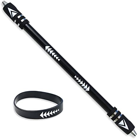 Bolígrafo con peso giratorio Mod con pulsera de silicona, cabezas de metal, bolígrafo giratorio antideslizante de 21,5 cm para estudiantes adultos