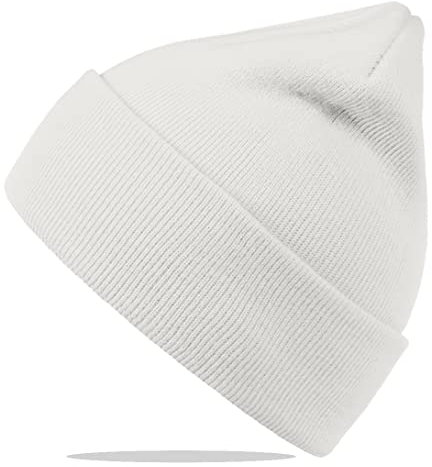 Van Der Rich ® - Mjuk och varm stickad mössa för män och kvinnor, kräm, En Storlek