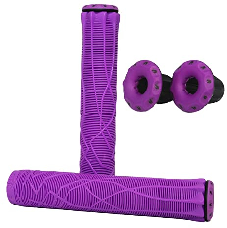 Ethic DTC Stunt-Scooter Griffe 150mm & 160mm Länge I Mit barends I Trick I Tret I Kinder I Freestyle I Roller I Grips I Lenkergriff I BMX I MTB I Fahrrad I (Lila, V1)