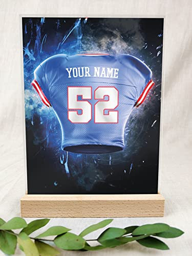 Buffalo Fanartikel Acryl Tafel - Personalisiertes Geschenk, Football, American Football, Geschenke Jungen, Fanartikel, Fanartikel Kinder, Fan Geschenke, Buffalo Trikot für Buffalo-Fans