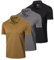 Gaiatiger 3er Pack Poloshirt Herren Männer Hemd Herren Kurzarm Leicht und Atmungsaktiv Sweatshirt Männer Golf Shirts(0427)-Black Grey Khaki-L