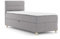 Mars Meble Beauty Sofa Boxspringbett Donna Mini Einzelbett mit Bettkasten Bett inkl. Federkernmatratze Topper, Modern Polsterbett mit Stauraum, Große: 90 x 200 cm, Farbe: Grau, Seite: Universal