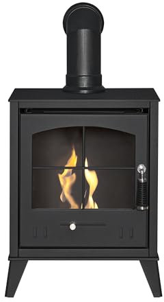 OKO S2 Poêle au bioéthanol Anthracite avec tuyau coudé