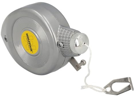 WOLFPACK LINEA PROFESIONAL Tiralineas Aluminio Con Cuerda 30 Metros, Tiza Obra, Linea Obra Tiza, Cordel De Trazado.