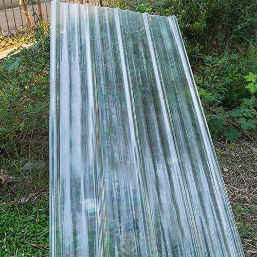 Juego de 10 láminas corrugadas para cobertizo de garaje, placa de iluminación diurna FRP de 1,5 mm, revestimiento de aislamiento transparente, juego de 10 paneles (0,9 x 1,3 m)