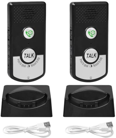 Boddceto Drahtlose Gegensprechanlage, Sprachüberwachung, Erinnerung, Intelligente Zweiwege-Gegensprechanlage, Geeignet für Zuhause, Krankenhaus, Hotel