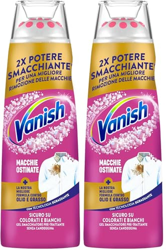 Vanish Gel Smacchiante Pre-Trattante, 2X Potere Smacchiante, Contro Macchie Ostinate (Confezione da 2)