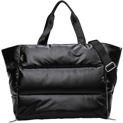 LIXSAZSE Bolsa Deportiva de Nailon Suave con separación en seco y húmedo, Bolso de Yoga, Almacenamiento más Conveniente, Mochila de un Hombro, Bolsa de Gimnasio para Mujer, Negro