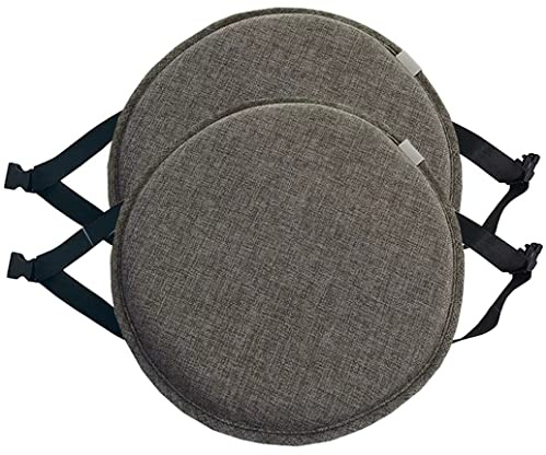 Runde Stuhlkissen runde Stuhlpolster für hohe Hocker mit Bändern 30 cm/33 cm/35 cm/40 cm/45 cm Runde Sitzkissen rutschfeste Hockerpolster für Hocker Küchenstühle 1er /2er /4er Pack