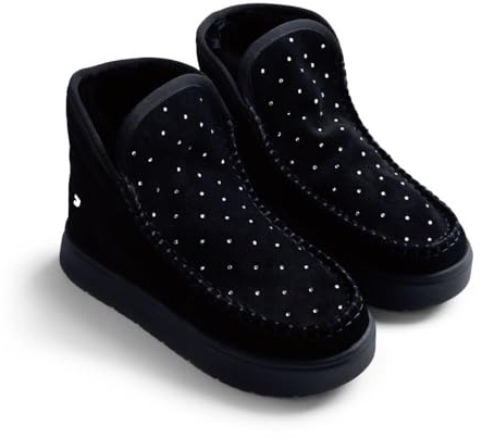 GIOSEPPO, Bota invierno Mujer tipo Australianas 92261, cuña interior, piel exterior, interior pelaje sintético, altura caña 5,5 cm, suela antideslizante, color Negro, talla 38