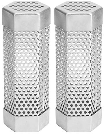 Alvinlite Tube de fumoir à granulés de qualité supérieure 2 pièces BBQ Grill Tube de Fumage Tube en Maille granulés boîte à fumée 6in Acier Inoxydable(Hexagone)
