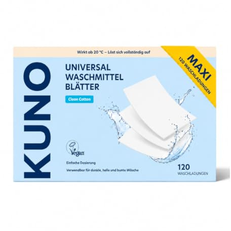 Detergente de hojas a rayas – 120 lavados – Tiras de lavado sostenibles – Hojas de lavado – 100% vegano y óptimo para viajes y vacaciones – Eco (Detergente completo, 120 unidades (2 unidades)