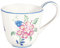 GreenGate Tasse mit Untertasse Elina white Porzellan