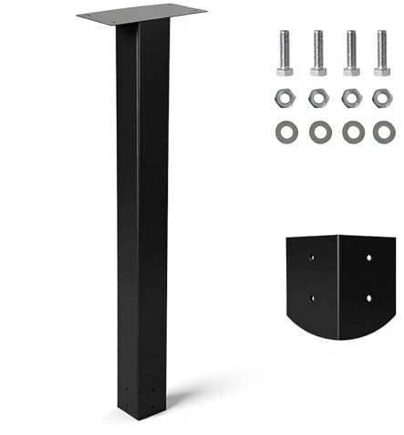 43 Heavy Duty Galvanized Steel Mailbox Post - Rustproof 4x4 Black In-Ground Mount, USPS Compliant, Easy DIY Installation for Standard Mailboxes