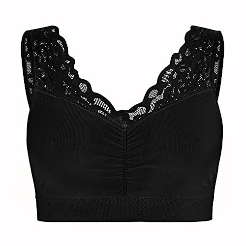 UnsichtBra - Soutien-gorge doux en dentelle sans armature, lot de 3, 1 x noir, M