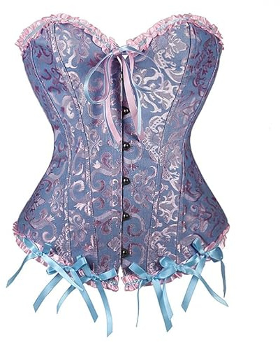 panemy Corse Corset Mujer, Corset Top Mujeres Fajas Bustier Corsé Overbust Gótico, Vientre Plano Dieta Corset Top Waist Trainer, Fajas Lencería, Palacio Bandeau - Halloween Carnava Cosplay Fiesta