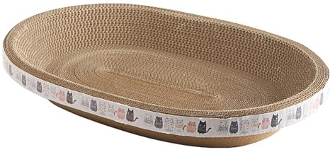 Celuicion Tavolo da grattare per gatto,Pali ovali in cartone resistente ad alta densità per gatti | Cat Furniture Griffers per gatti interni che dormono