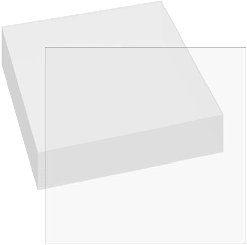 FUNSUEI 30 Láminas Plantilla Mylar PET 305x305mm 0,15mm Transparente para Corte Láser, Silueta, Manualidades DIY